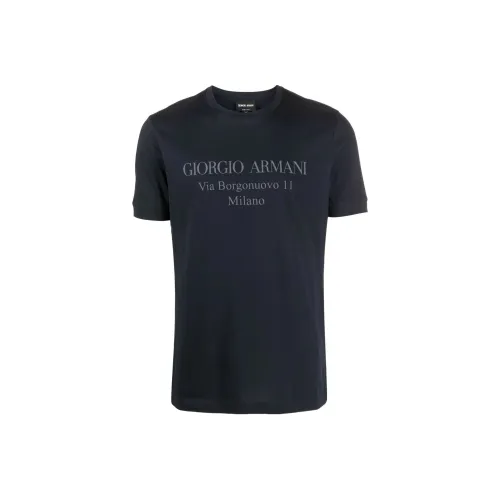 GIORGIO ARMANI Blue Мужская T-рубашка