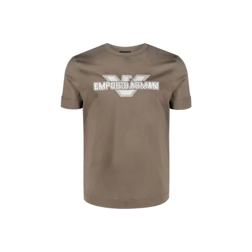 EMPORIO ARMANI SS23 Рубашка Мужская Кофейного цвета