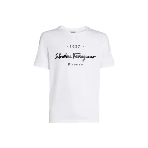 Ferragamo Белая Мужская T-Рубашка