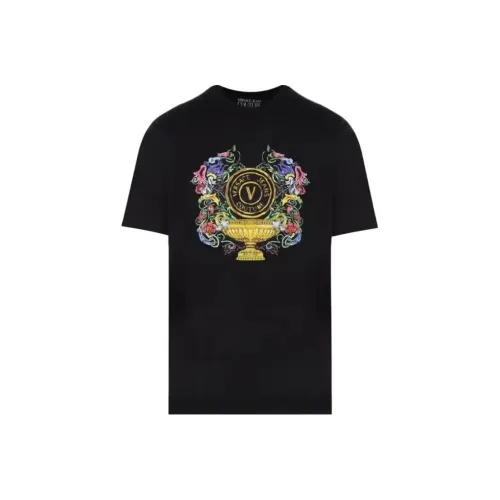 VERSACE JEANS COUTURE Мужские черные футболки