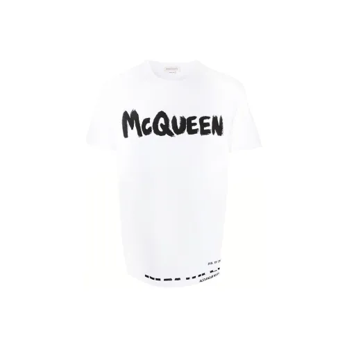 Alexander McQueen Белая Мужская T-Рубашка