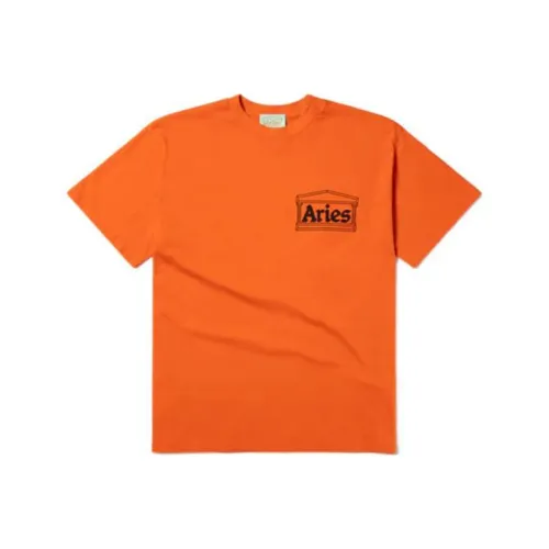 Aries Orange Men's T-Shirts