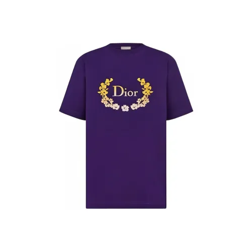 DIOR Фиолетовые Унисекс Т-рубашки