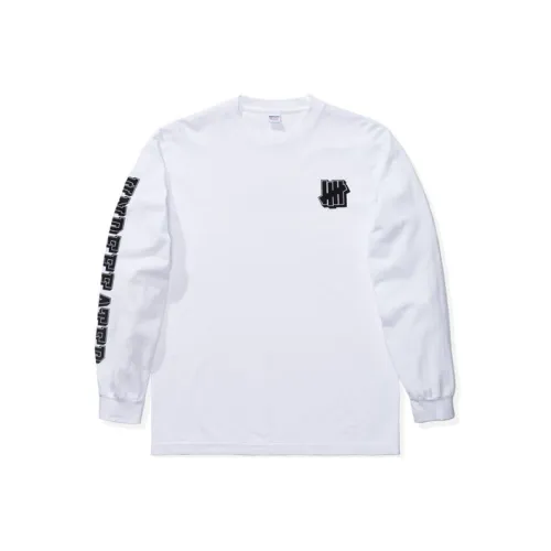 UNDEFEATED FW19 Прямой крой Длинный рукав Т-рубашка Унисекс Белый