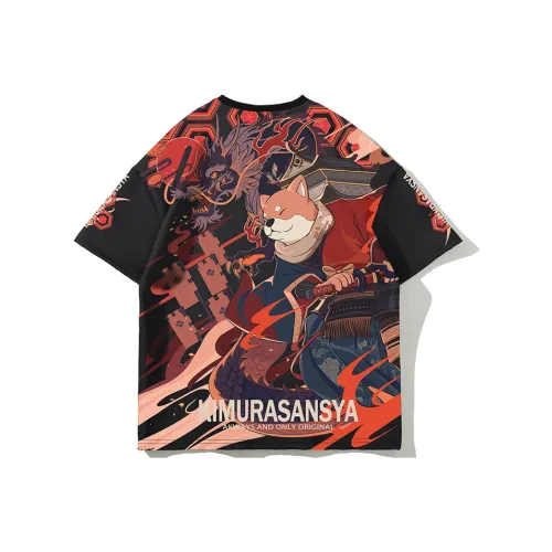 SANSYAS x MAODAREN T-Shirt Унисекс Черный