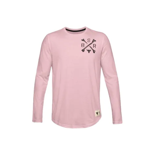 Under Armour T-Shirt Мужской Пастельно-Розовый Розовый