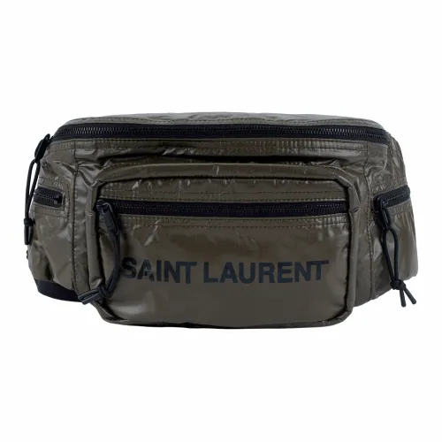 SAINT LAURENT NUX Текстиль Нейлоновая сумка через плечо Слинг-сумка Сумка на пояс Мужская Хаки