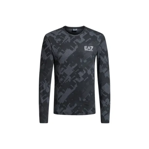 EMPORIO ARMANI Рубашка Мужская Черная Серый