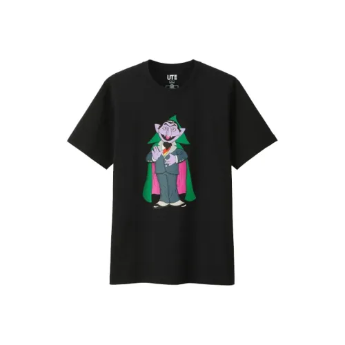UNIQLO x KAWS X SESAME STREET Футболка Унисекс Черная