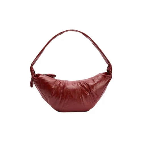 Lemaire Croissant Series Ткань Круассан Сумка Плечевая Сумка Большая Женская Кирпично-Красная