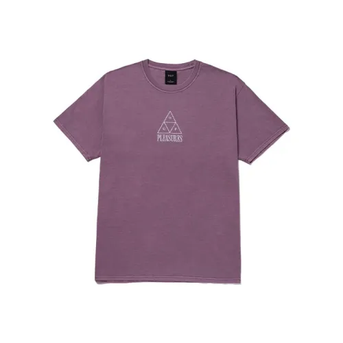 Huf X Pleasures Фиолетовый Мужской T-Рубашки