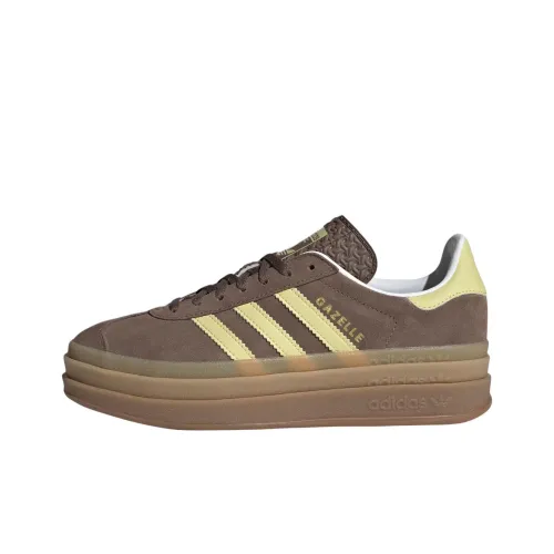 Adidas Originals GAZELLE BOLD Скейтборд Кроссовки Низкие Коричневый/Желтый Женские