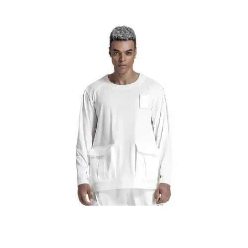 NORVINCY Удобный Moisture Wicking Значок Длинный Рукав Т-Рубашка Унисекс