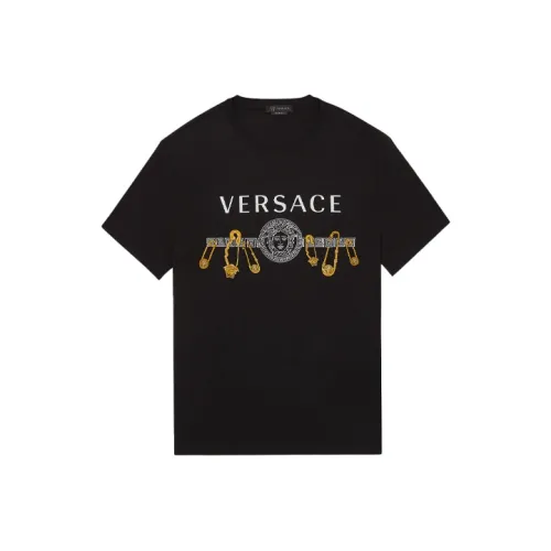 VERSACE Мужские черные T-рубашки