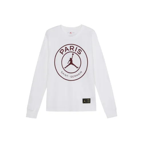 JORDAN Paris Saint Germain Белый Мужской T-Рубашки