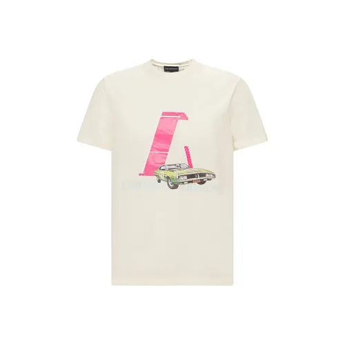 EMPORIO ARMANI SS22 Стандартная рубашка T для мужчин цвет экрю