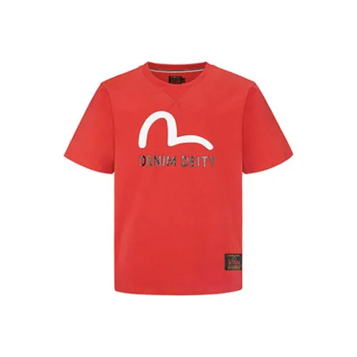 EVISU SS20 Прямой крой T-рубашка Унисекс Красный