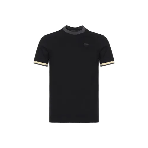 PRADA Черный Дым Серый Мужская T-Рубашка