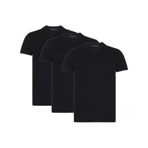 PRADA T Рубашка Мужская Трехкомпонентный Набор Черного Цвета