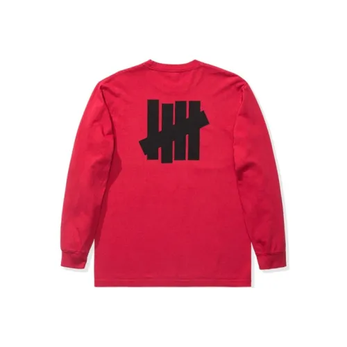 UNDEFEATED FW19 Прямой крой Длинный рукав Т-рубашка Унисекс Красный