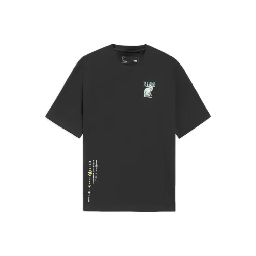 LINING Sports Trend Series T-Shirt Унисекс Черный