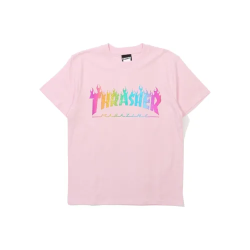 Thrasher T-Shirt Японская версия Унисекс Розовый