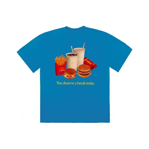 TRAVIS SCOTT Синие Унисекс Футболки