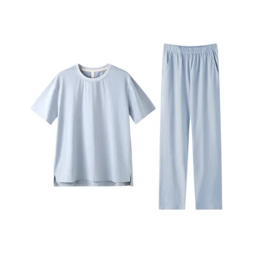 ZAO FU NIAO Пижамный комплект Мужской Aqua Blue