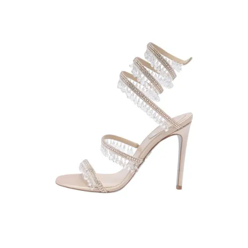 RENE CAOVILLA Chandelier one Ремень Сандалии 10,5cm Женские Бежевый