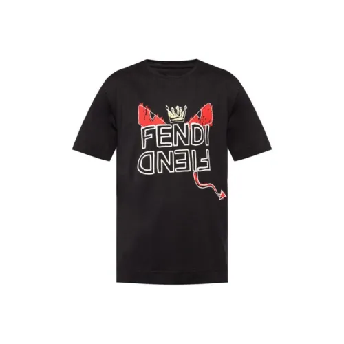 FENDI Мужские черные T-рубашки