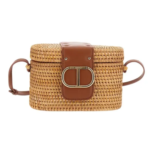 TWINSET Milano Плетеная сумка через плечо женская светло-янтарного цвета