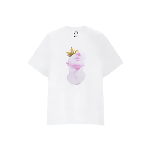 UNIQLO Белая унисекс футболка
