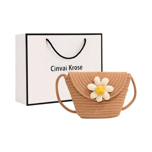 CinvaiKrose Хлопок Rope Ткани вязаные Сумка через плечо Сумка-ведро Маленькая Женская Хаки