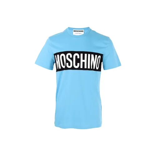 MOSCHINO Мужские синие футболки