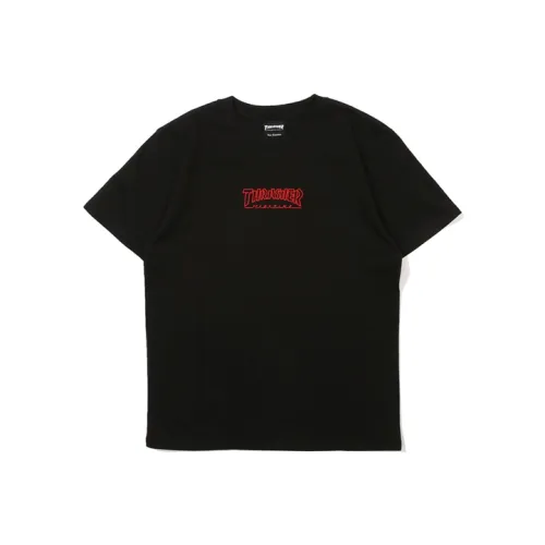 Thrasher T-Shirt Японская версия Унисекс Черный