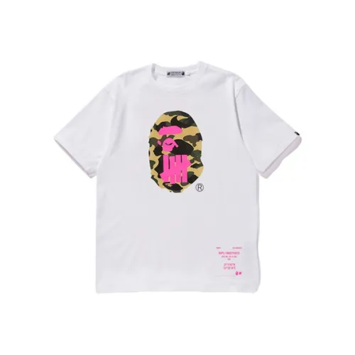 A BATHING APE x UNDEFEATED Ape Head Series T-Shirt Унисекс Белый