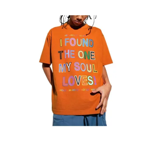 UNIQLO Апельсиновые Унисекс Футболки