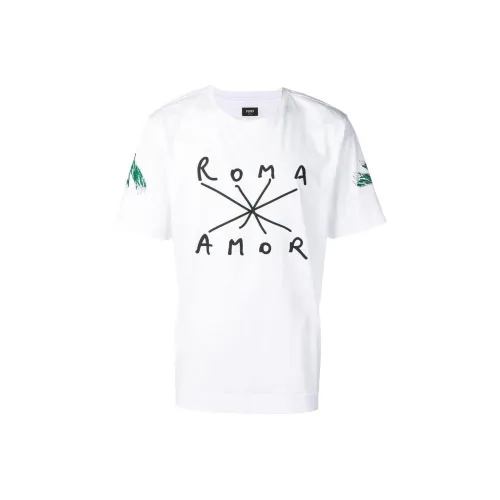 Fendi Белая Мужская T-рубашка