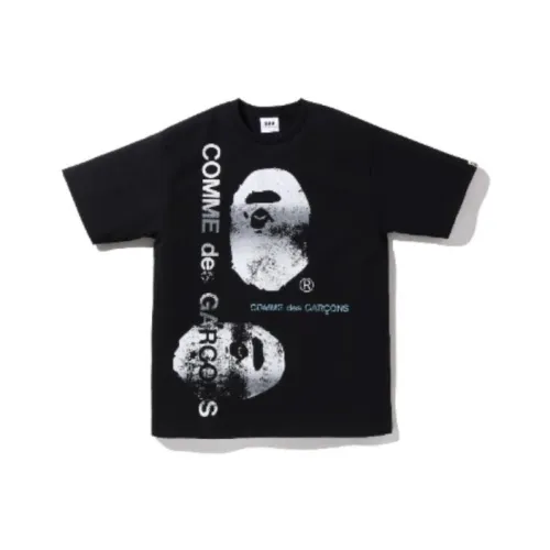 A BATHING APE x CDG Обезьяна Head Collection Comme des Garçons 2022 Весна Лето Коллекция T Рубашка Мужская