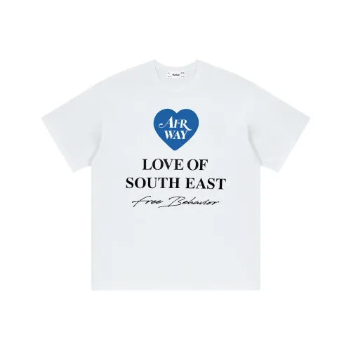 AIRWAY Прямой крой T-рубашка Унисекс Белый