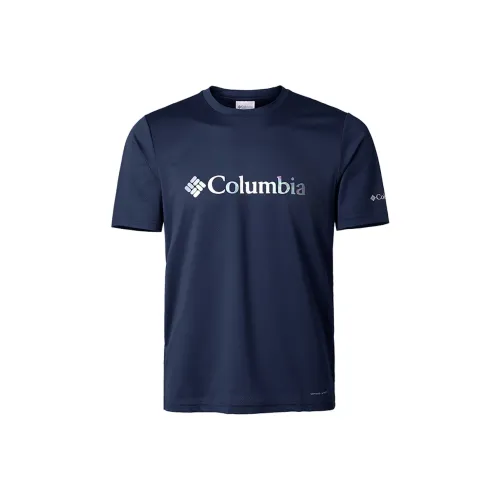 Мужские T-рубашки темно-синие Columbia co-brand
