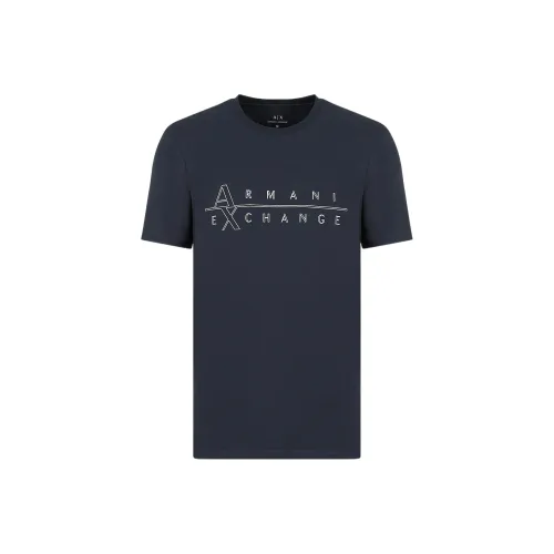 ARMANI EXCHANGE Мужские T-рубашки морского синего цвета
