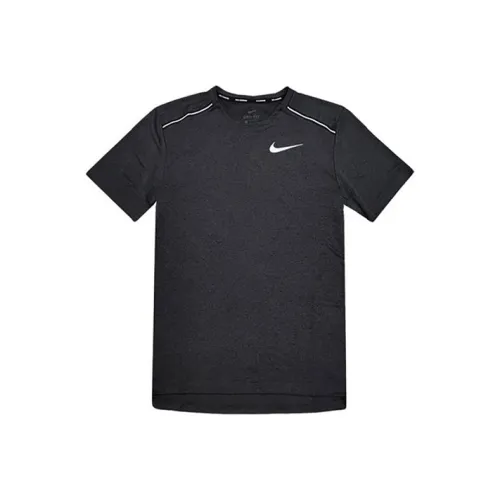 Nike Бег Т-Рубашка Мужская Черная