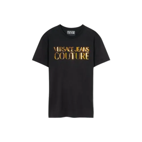 VERSACE JEANS COUTURE Мужские черные футболки