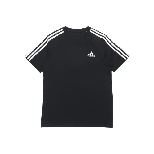 Adidas Essentials 3 Stripes Черная Мужская T-Рубашка