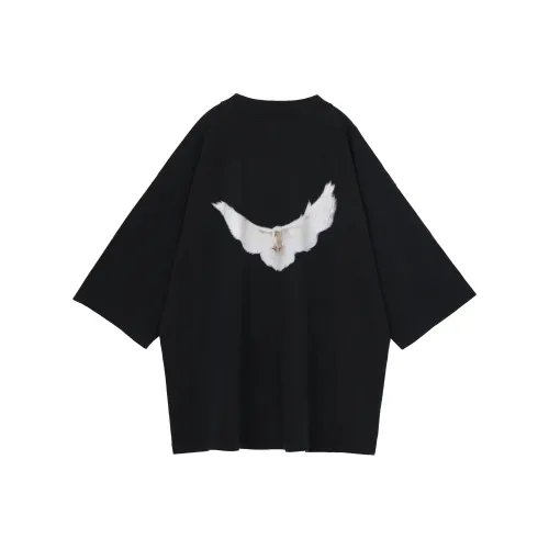 YEEZY Gap X Balenciaga Collaboration Промытый черный Унисекс Футболка
