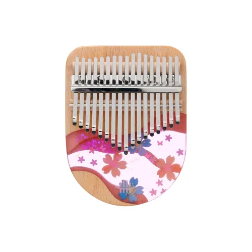 Hluru Вишневый цветок Коллекция Resin Craft Kalimba 17 Тон 21 Тон Изогнутая пластина стиль калимбы