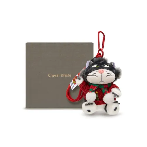 CinvaiKrose Плюшевый брелок для ключей аксессуар для сумки унисекс красный красный и белый