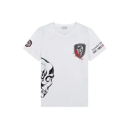 Alexander McQueen Белая Мужская T-Рубашка