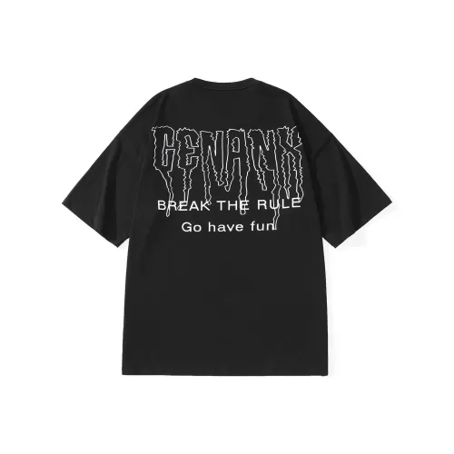 GENANX Прямой крой рукав длиной до локтя рубашка унисекс